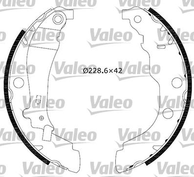 Valeo 554636 - Комплект тормозных колодок, барабанные autosila-amz.com
