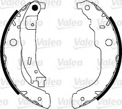 Valeo 554897 - Комплект тормозных колодок, барабанные autosila-amz.com