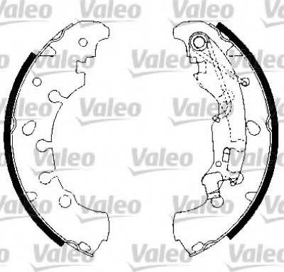 Valeo 554815 - Комплект тормозных колодок, барабанные autosila-amz.com