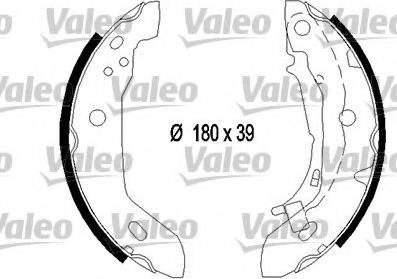 Valeo 554755 - Комплект тормозных колодок, барабанные autosila-amz.com