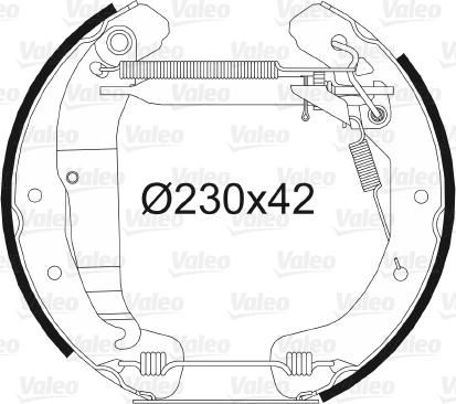 Valeo 554771 - Комплект тормозов (барабанная система) autosila-amz.com