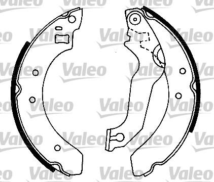 Valeo 553642 - Комплект тормозных колодок, барабанные autosila-amz.com