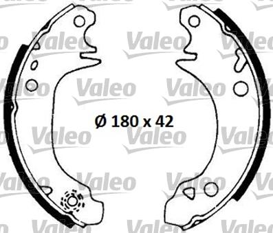 Valeo 553622 - Комплект тормозных колодок, барабанные autosila-amz.com