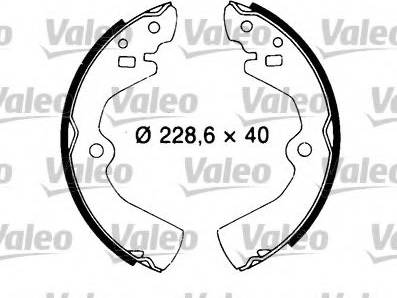 Valeo 553844 - Комплект тормозных колодок, барабанные autosila-amz.com