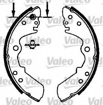 Valeo 553865 - Комплект тормозных колодок, барабанные autosila-amz.com