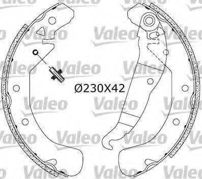 Valeo 553858 - Комплект тормозных колодок, барабанные autosila-amz.com