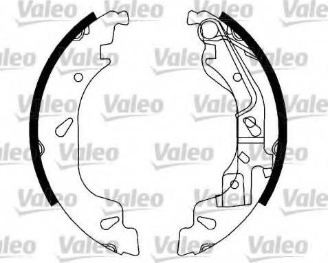 Valeo 554813 - Комплект тормозных колодок, барабанные autosila-amz.com