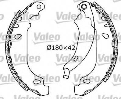 Valeo 553864 - Комплект тормозных колодок, барабанные autosila-amz.com
