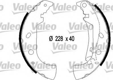 Valeo 553867 - Комплект тормозных колодок, барабанные autosila-amz.com