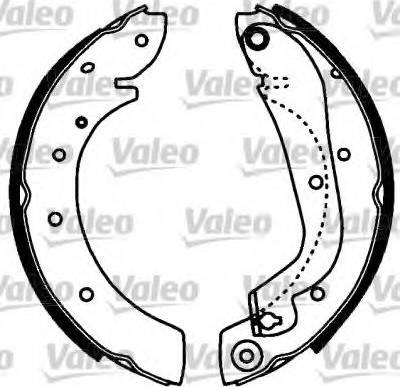 Valeo 553811 - Комплект тормозных колодок, барабанные autosila-amz.com