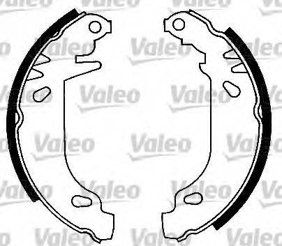 Valeo 553831 - Комплект тормозных колодок, барабанные autosila-amz.com