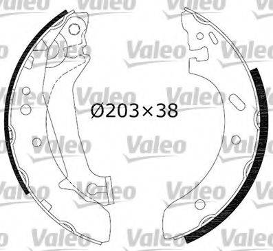 Valeo 553821 - Комплект тормозных колодок, барабанные autosila-amz.com
