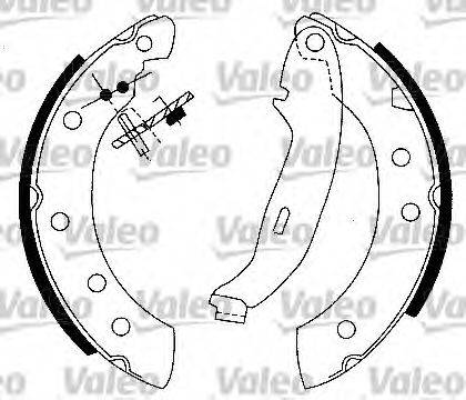 Valeo 553780 - Комплект тормозных колодок, барабанные autosila-amz.com