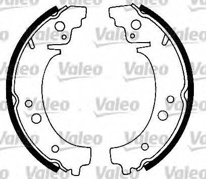 Valeo 553204 - Комплект тормозных колодок, барабанные autosila-amz.com