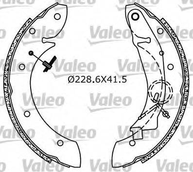 Valeo 553785 - Комплект тормозных колодок, барабанные autosila-amz.com