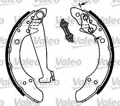 Valeo 553764 - Комплект тормозных колодок, барабанные autosila-amz.com