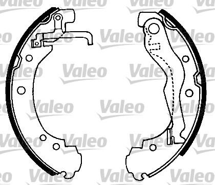 Valeo 553720 - Комплект тормозных колодок, барабанные autosila-amz.com