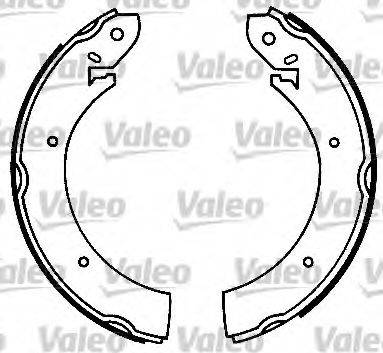 Valeo 554564 - Комплект тормозных колодок, барабанные autosila-amz.com