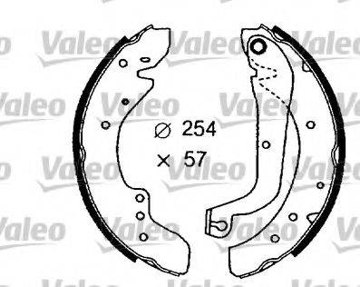 Valeo 553776 - Комплект тормозных колодок, барабанные autosila-amz.com