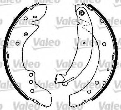 Valeo 553774 - Комплект тормозных колодок, барабанные autosila-amz.com