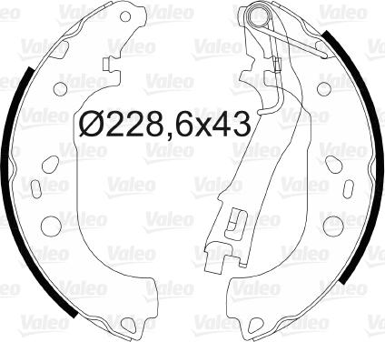 Valeo 564085 - Комплект тормозных колодок, барабанные autosila-amz.com