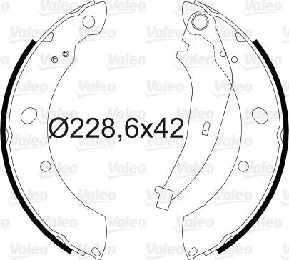 Valeo 564077 - Комплект тормозных колодок, барабанные autosila-amz.com