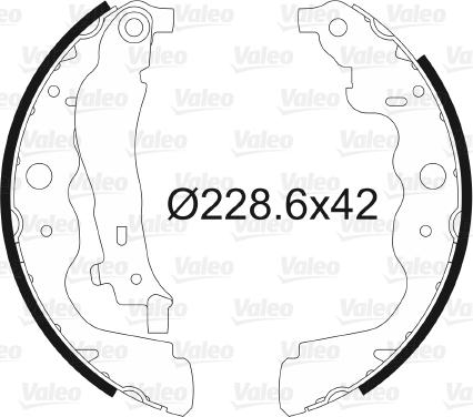 Valeo 564104 - Комплект тормозных колодок, барабанные autosila-amz.com