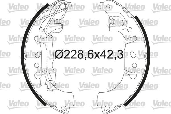 Valeo 564214 - Комплект тормозных колодок, барабанные autosila-amz.com