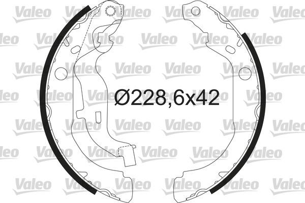 Valeo 564210 - Комплект тормозных колодок, барабанные autosila-amz.com