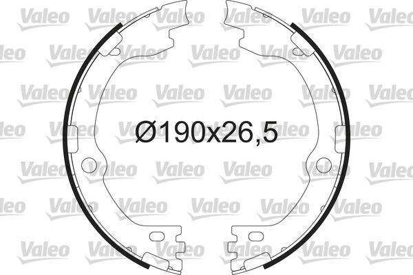 Valeo 564211 - Комплект тормозов, ручник, парковка autosila-amz.com