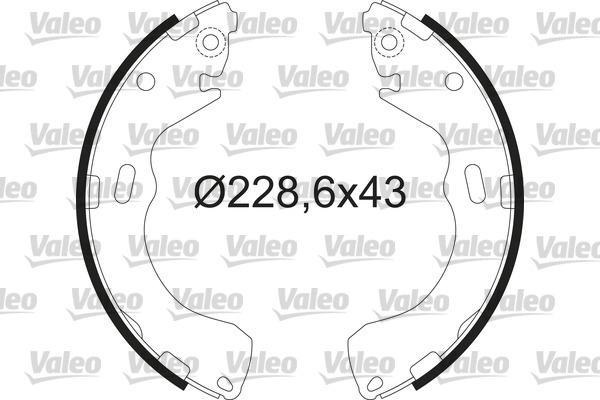 Valeo 564217 - Комплект тормозных колодок, барабанные autosila-amz.com