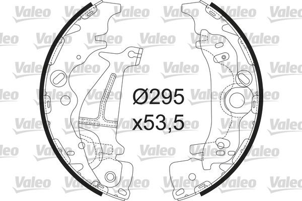 Valeo 564237 - Комплект тормозных колодок, барабанные autosila-amz.com