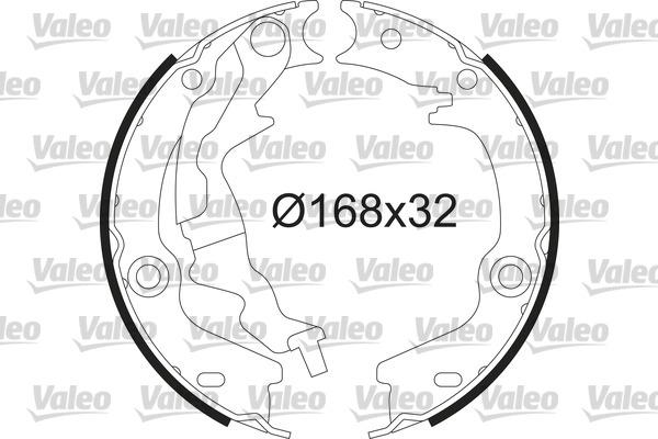 Valeo 564229 - Комплект тормозных колодок, барабанные autosila-amz.com