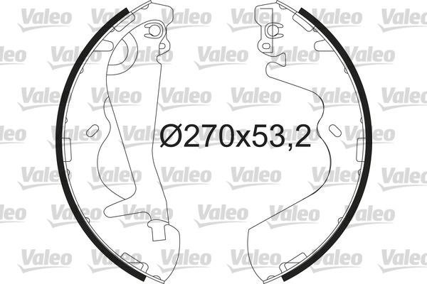 Valeo 564220 - Комплект тормозных колодок, барабанные autosila-amz.com
