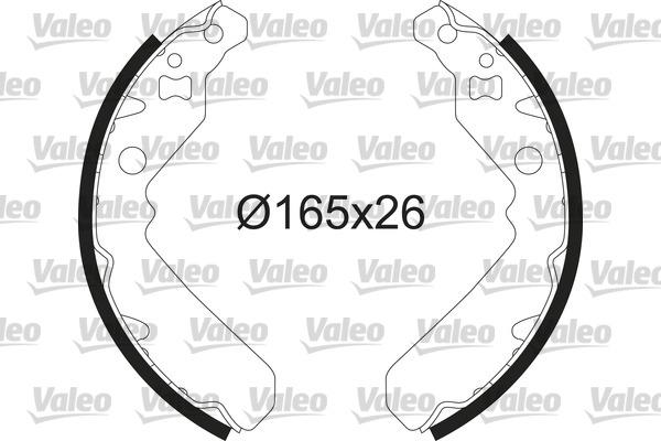 Valeo 564228 - Комплект тормозных колодок, барабанные autosila-amz.com