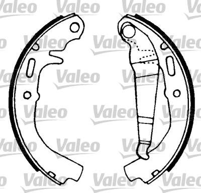 Valeo 562947 - Комплект тормозных колодок, барабанные autosila-amz.com