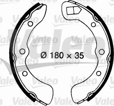 Valeo 562696 - Комплект тормозных колодок, барабанные autosila-amz.com