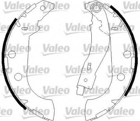 Valeo 562644 - Комплект тормозных колодок, барабанные autosila-amz.com