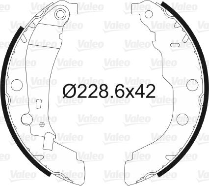 Valeo 562628 - Комплект тормозных колодок, барабанные autosila-amz.com