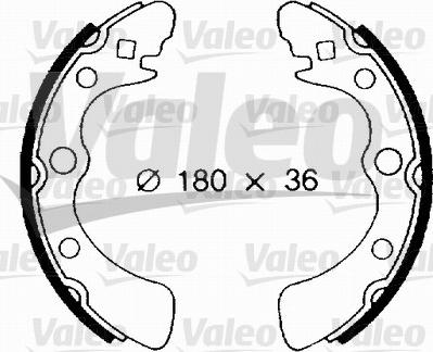 Valeo 562679 - Комплект тормозных колодок, барабанные autosila-amz.com