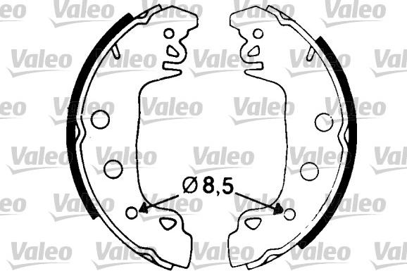 Valeo 562043 - Комплект тормозных колодок, барабанные autosila-amz.com