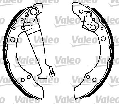 Valeo 562051 - Комплект тормозных колодок, барабанные autosila-amz.com