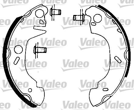 Valeo 562073 - Комплект тормозных колодок, барабанные autosila-amz.com