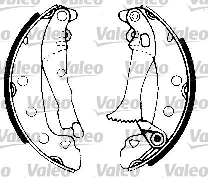 Valeo 562107 - Комплект тормозных колодок, барабанные autosila-amz.com