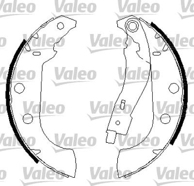Valeo 562758 - Комплект тормозных колодок, барабанные autosila-amz.com