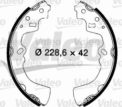 Valeo 562704 - Комплект тормозных колодок, барабанные autosila-amz.com
