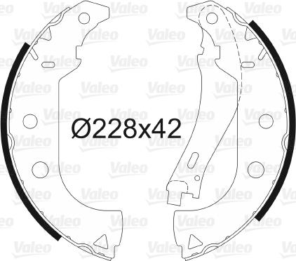 Valeo 562787 - Комплект тормозных колодок, барабанные autosila-amz.com