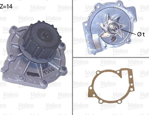 Valeo 506853 - Водяной насос autosila-amz.com