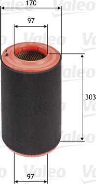 Valeo 585695 - Воздушный фильтр, двигатель autosila-amz.com