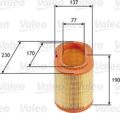 Valeo 585690 - Воздушный фильтр, двигатель autosila-amz.com